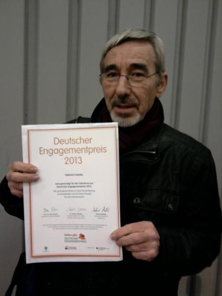 Urkunde deutscher Engagementpreis 2013