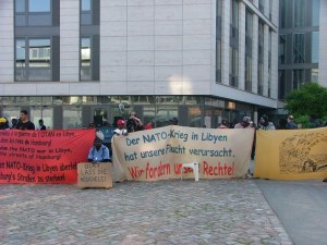 Lampedusa-Gruppe protestiert in Hamburg